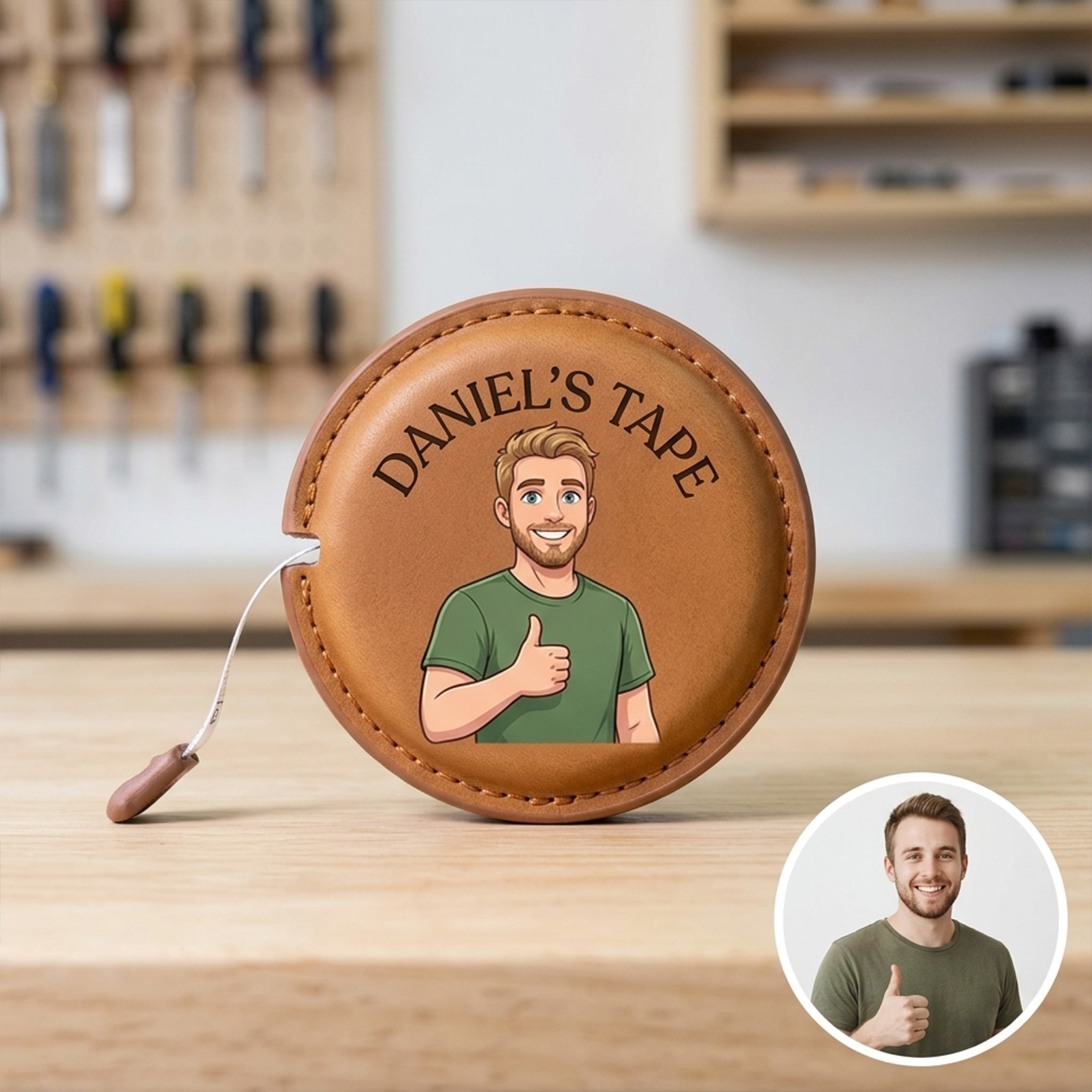 Personalized Leather Tape Measure