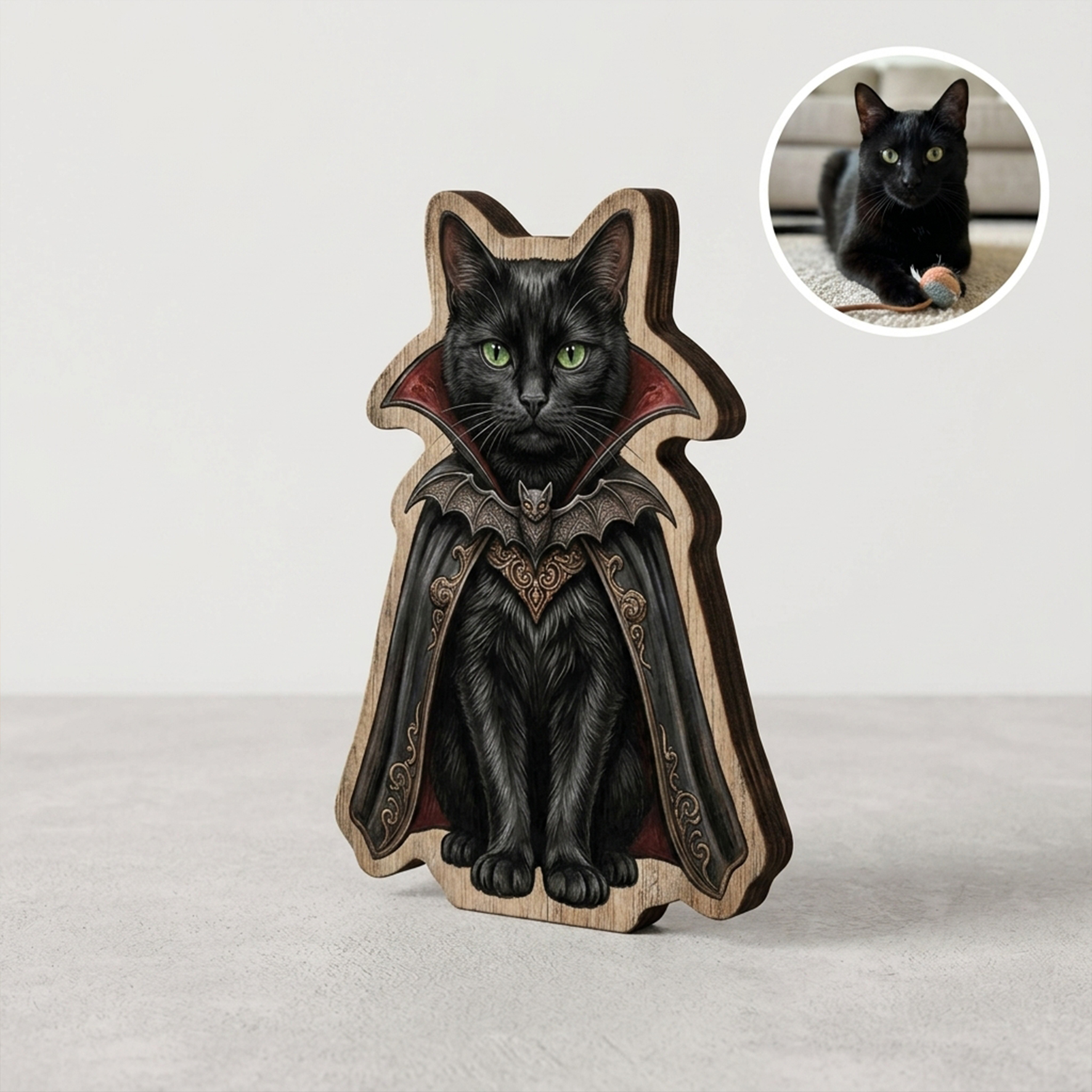 Personalized Halloween Wooden Ornaments of People and Pets