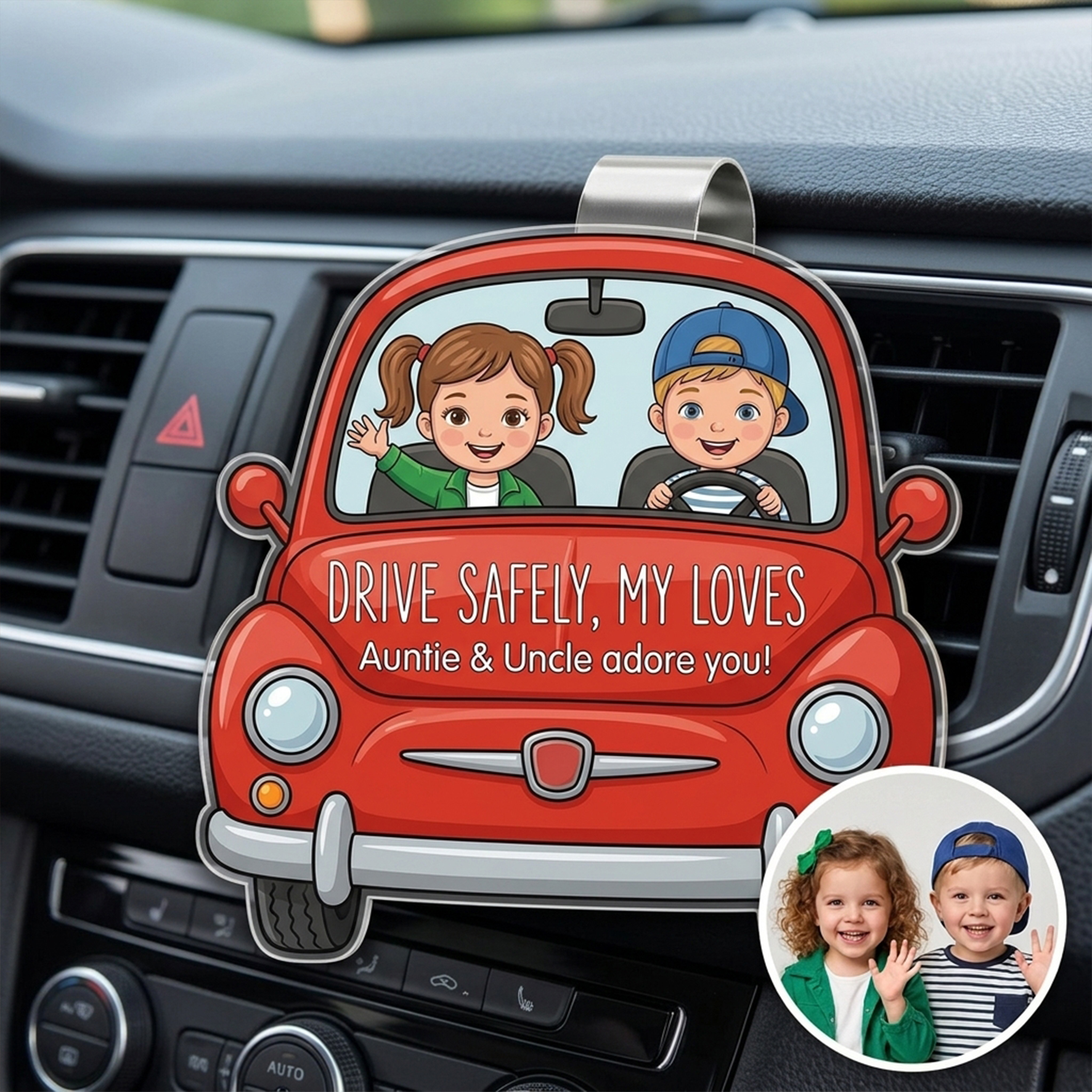 Custom Photo Acrylic Car Air Vent/Baffle Clip