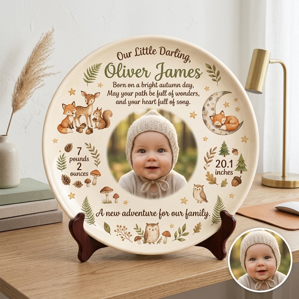Personalized Dish Ornaments for Baby Couple Pet