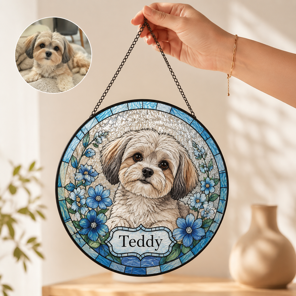 Personalized Suncatcher Stained Glass Ornaments