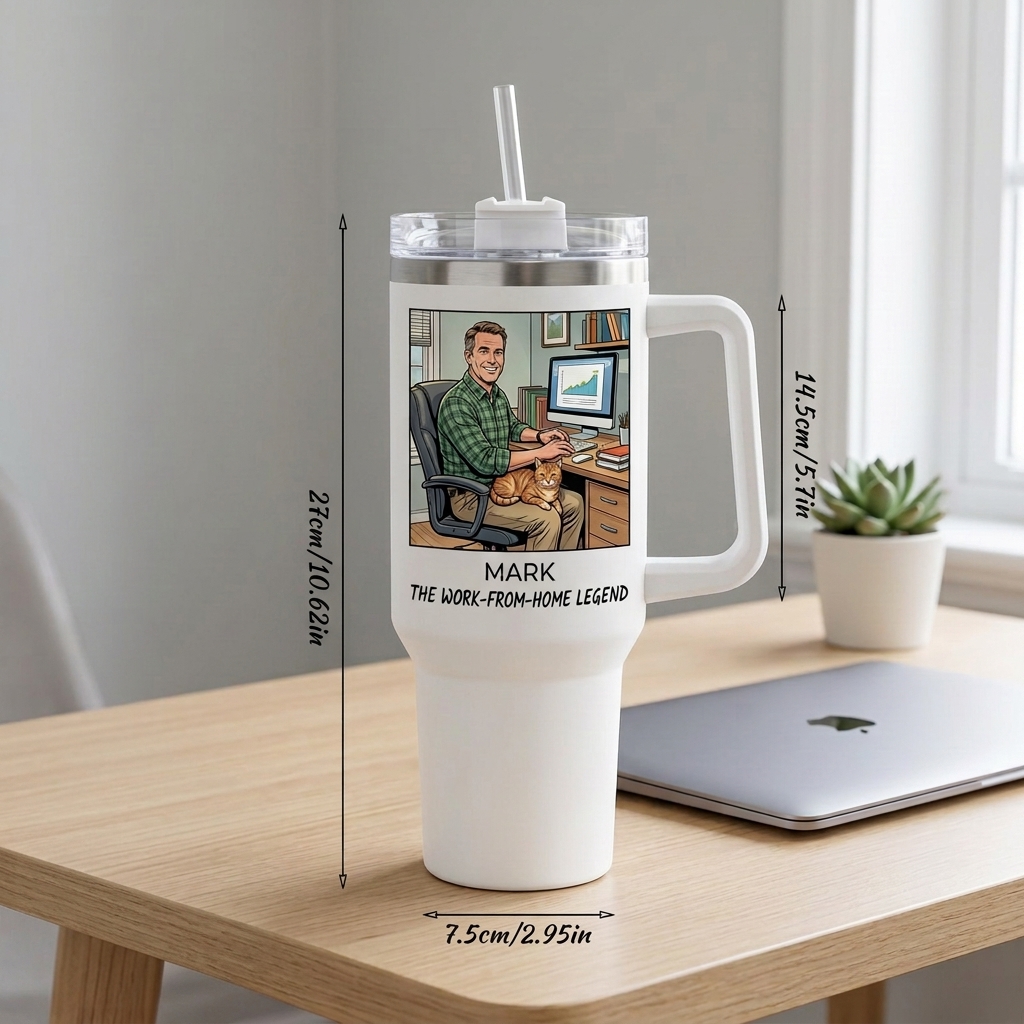 Custom Car Cup with Handle, Ice King Cup