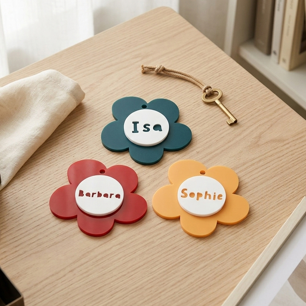Personalized Flower Keychain Bag Ornaments