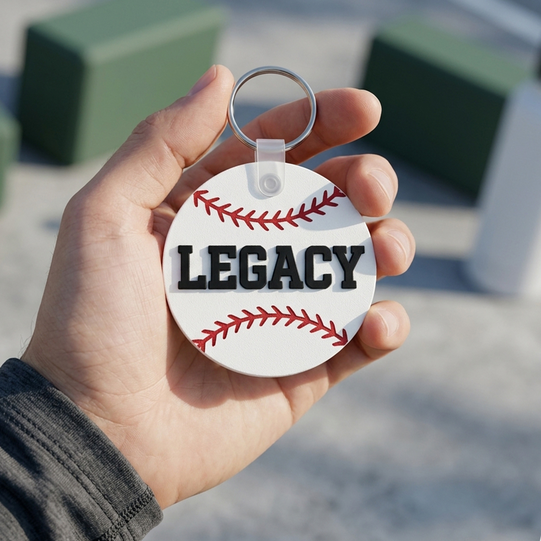 Custom Baseball Bag Name Tag, Baseball with Name Keychain  Gift