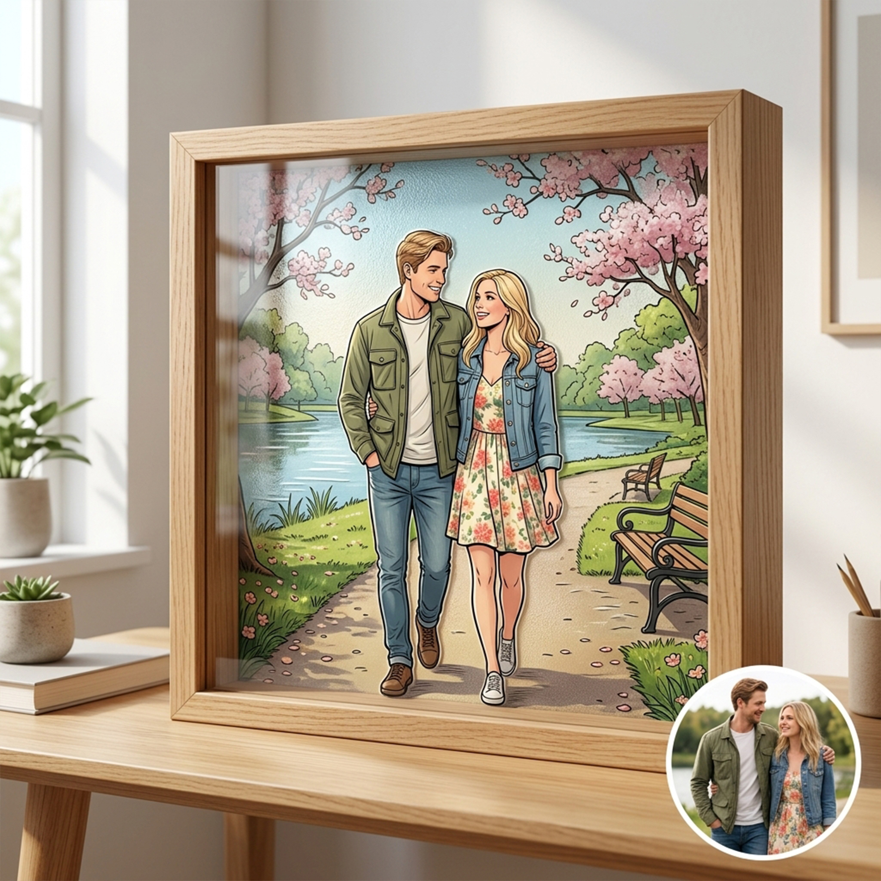 Personalized Embossed Photo Frame, Decorative Art Piece
