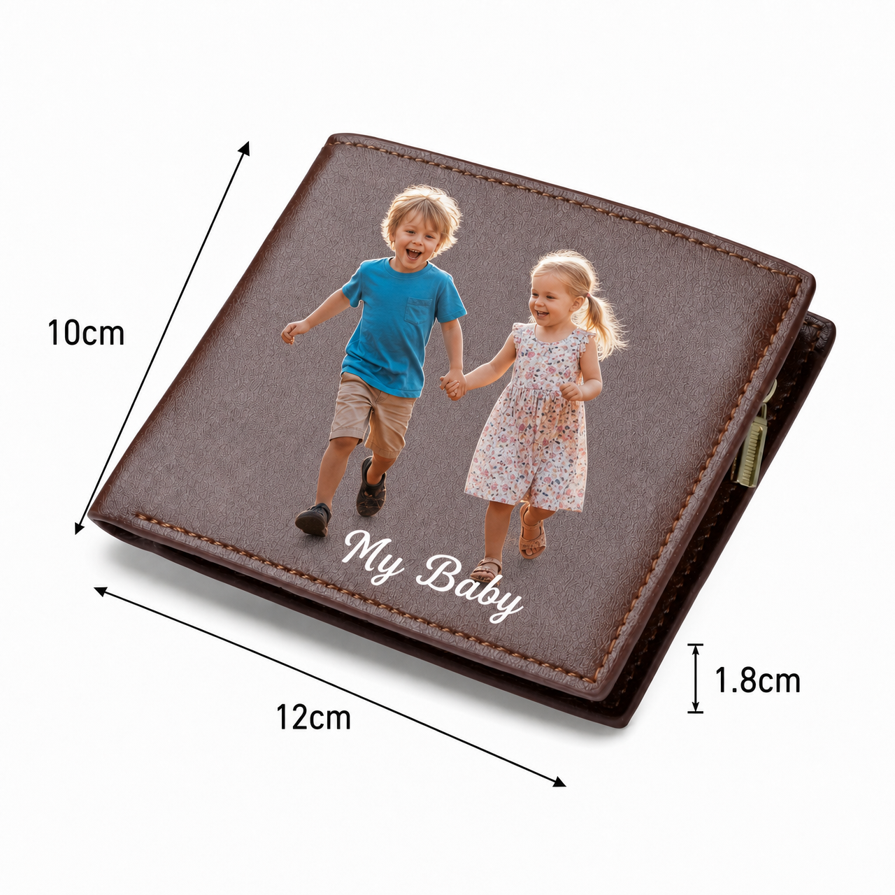 Personalized Photo Mens Leather Wallet