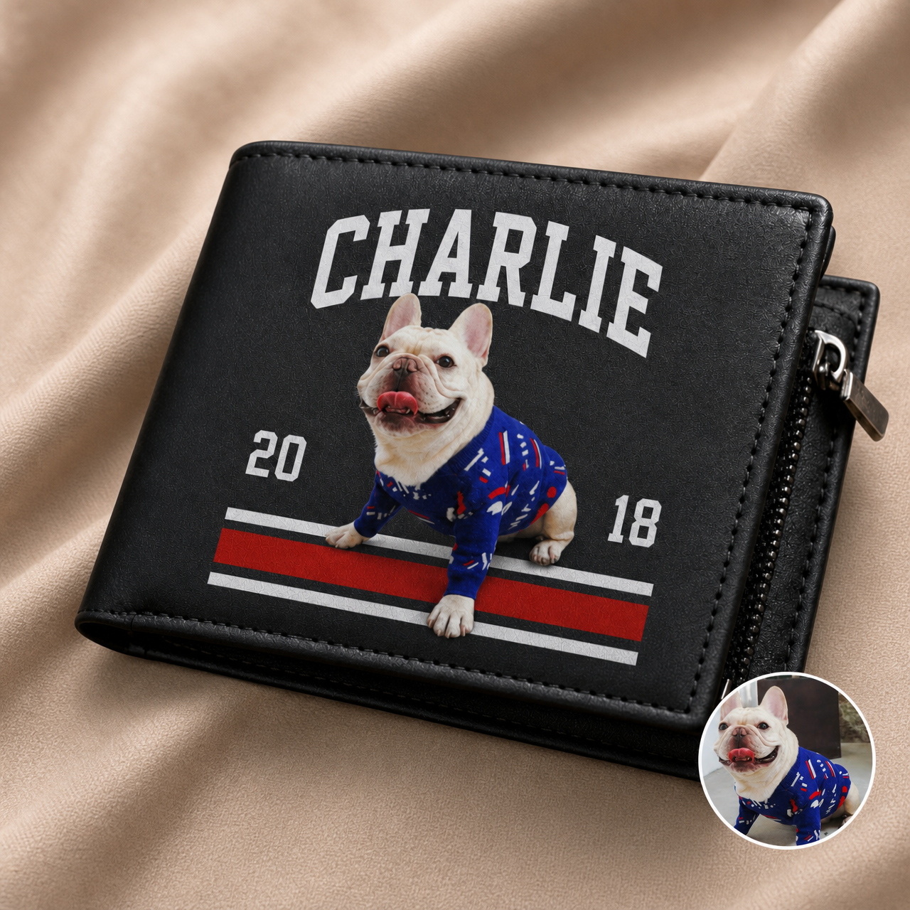 Personalized Photo Mens Leather Wallet