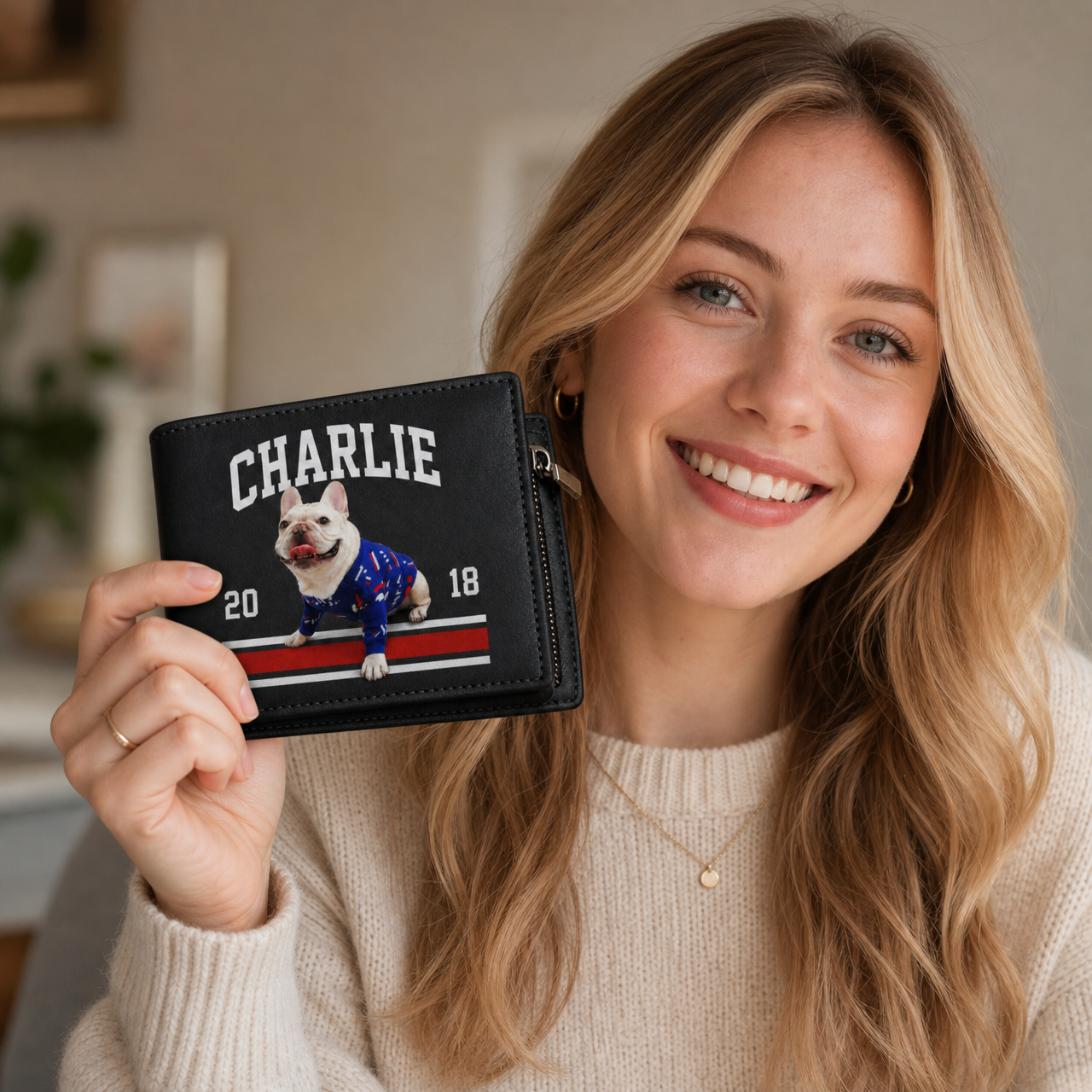 Personalized Photo Mens Leather Wallet