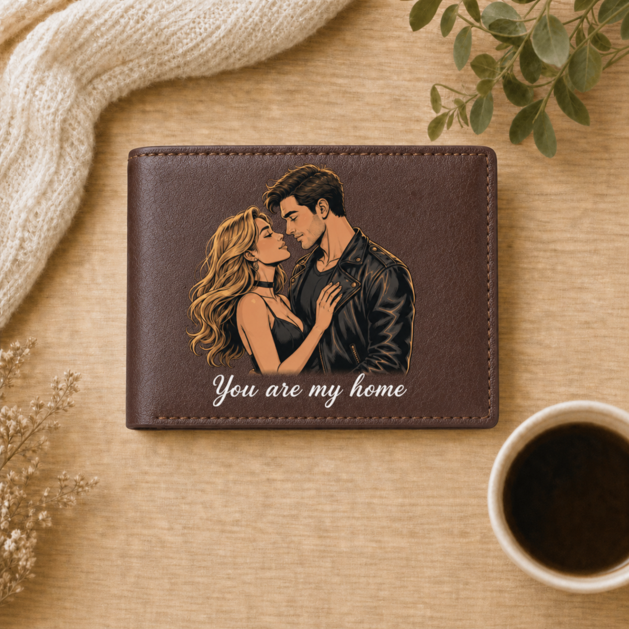 Personalized Photo Mens Leather Wallet