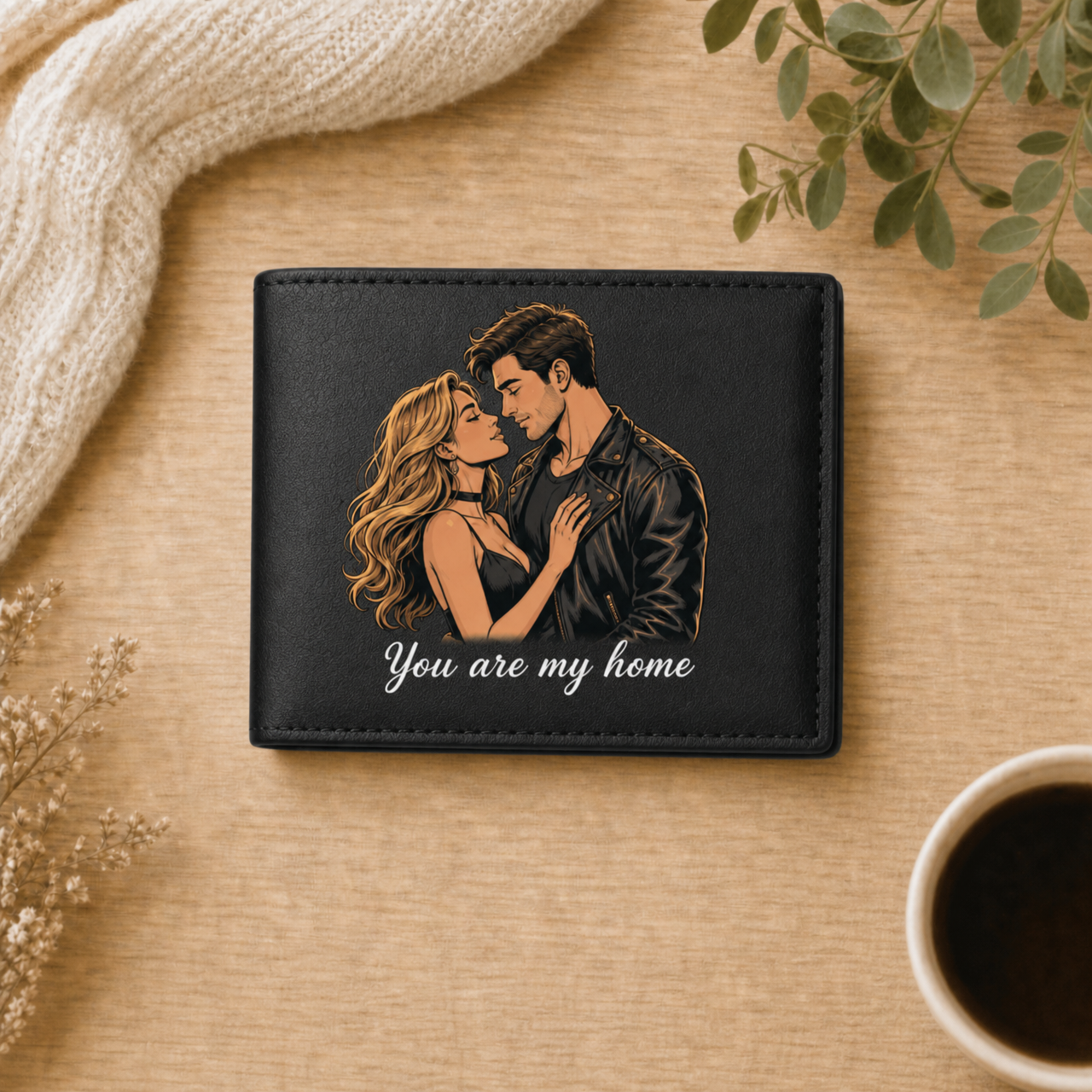 Personalized Photo Mens Leather Wallet