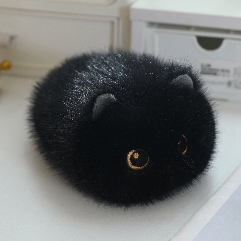 Stress-Relief Cat Bun Plush Toy – Soft Fluffy Cat Doll Desk Companion (20cm)