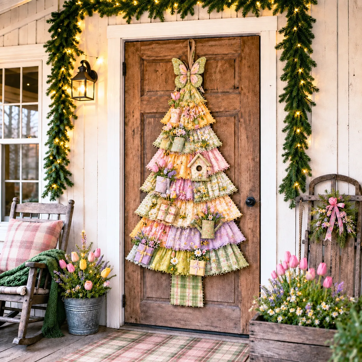 Make Your Own Oversized Patchwork Christmas Tree Door Hanging Kit