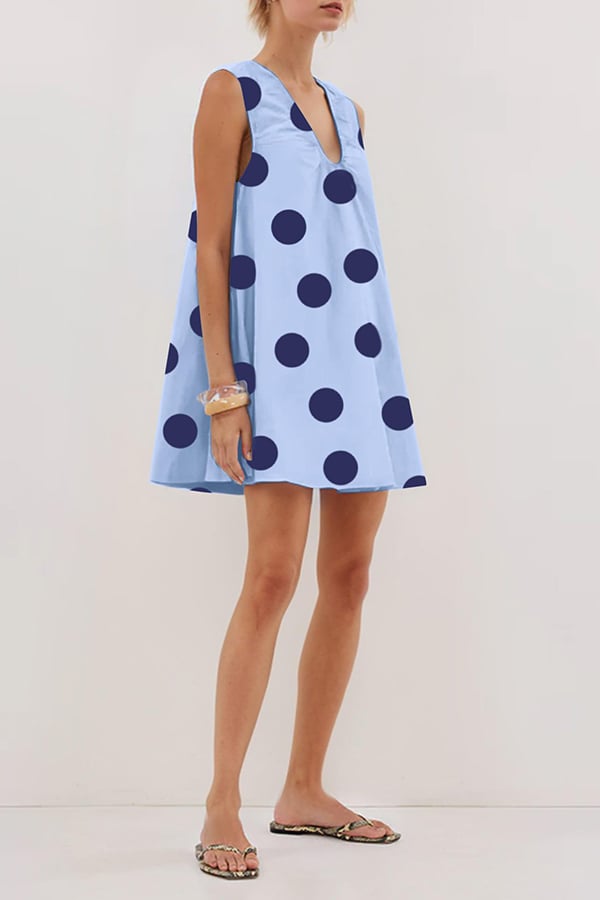 Women’s Sleeveless Bubble Hem Mini Dress with Pockets