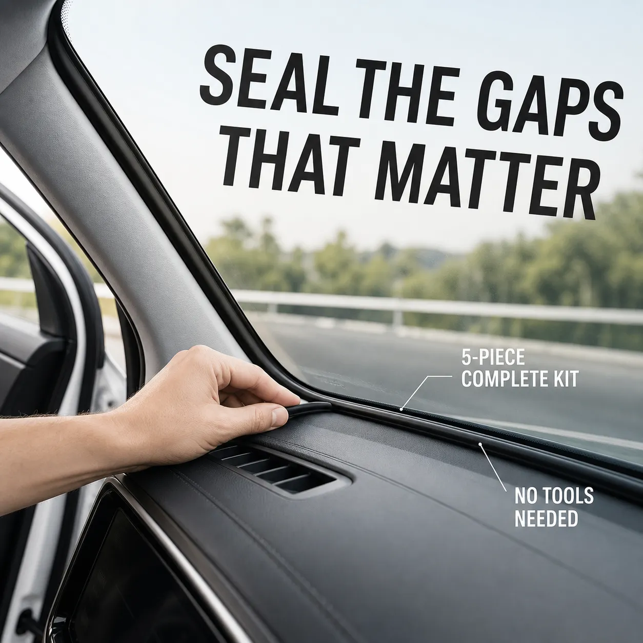 5-Piece Car Seal Strip Kit for a Quieter, Cleaner Cabin