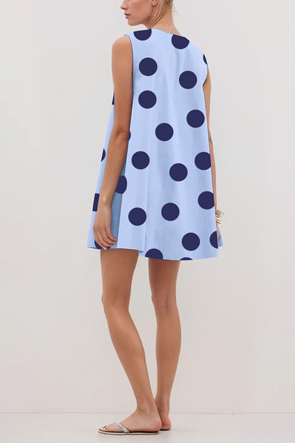 Women’s Sleeveless Bubble Hem Mini Dress with Pockets