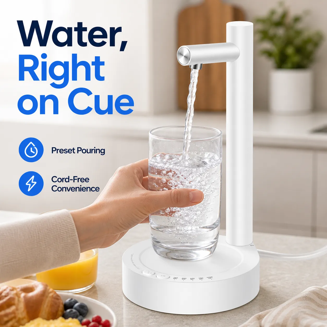 One-Touch Rechargeable Tabletop Water Dispenser