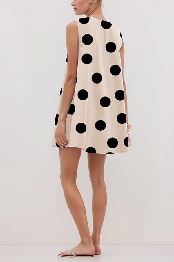 Women’s Sleeveless Bubble Hem Mini Dress with Pockets