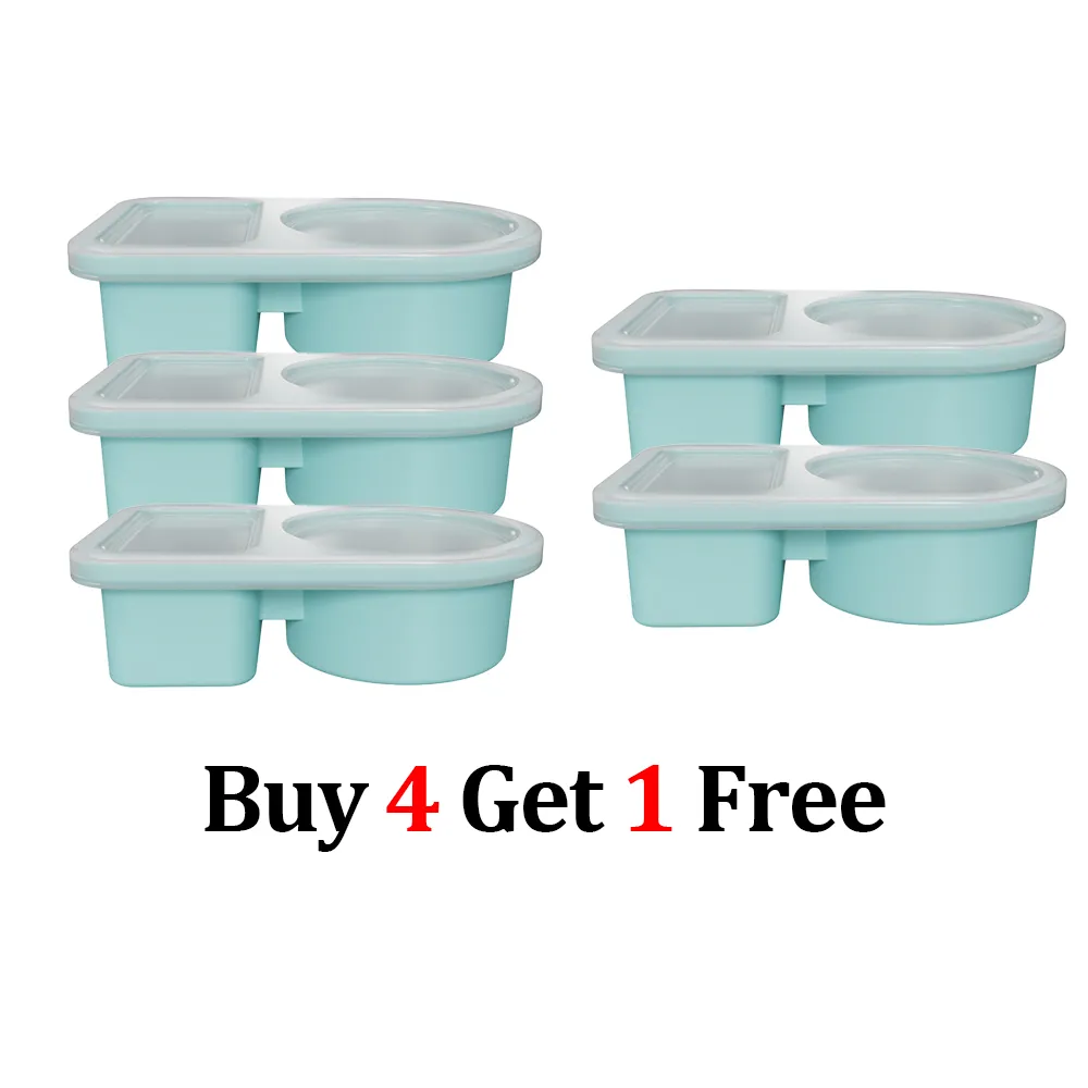 🥗Reusable Silicone Snack Box – Double Compartment Mini Food Storage Container