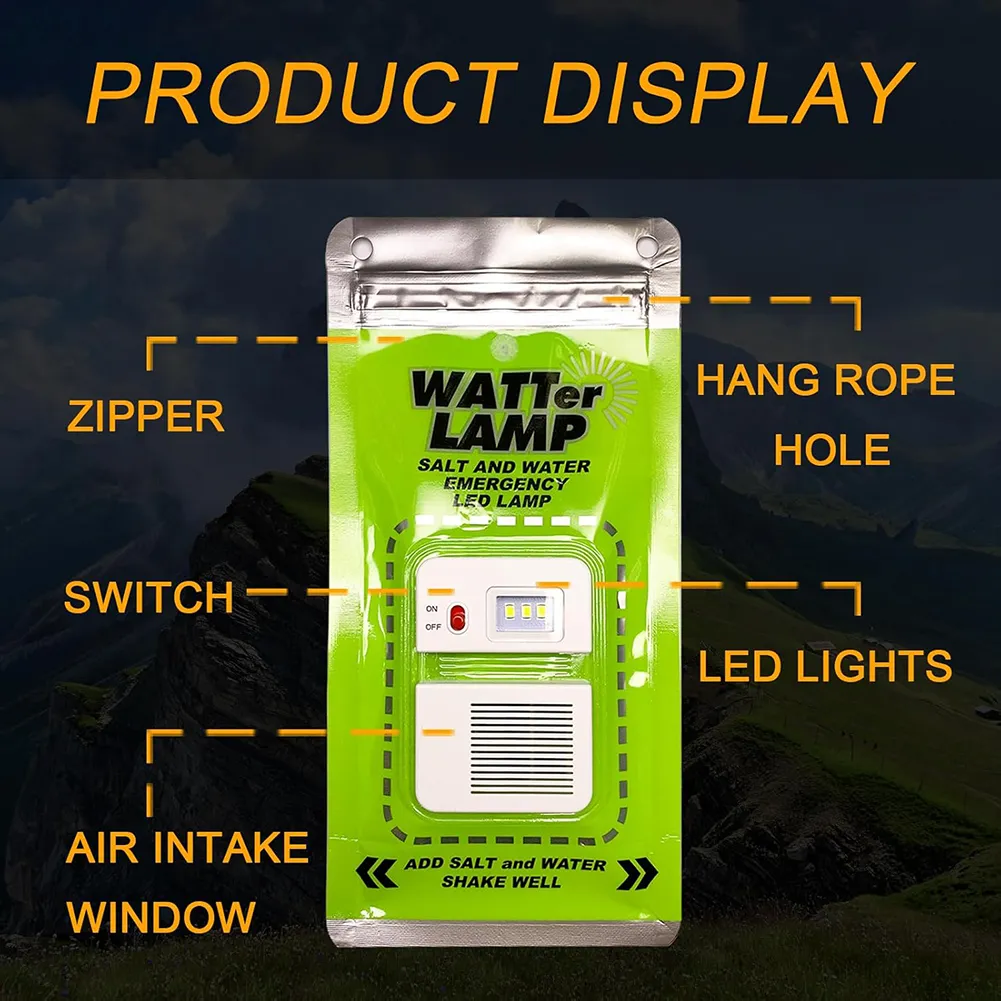 Salt Water Emergency Lamp: Lighting your home instantly with just water and salt, no batteries or charging required. 🧂💡