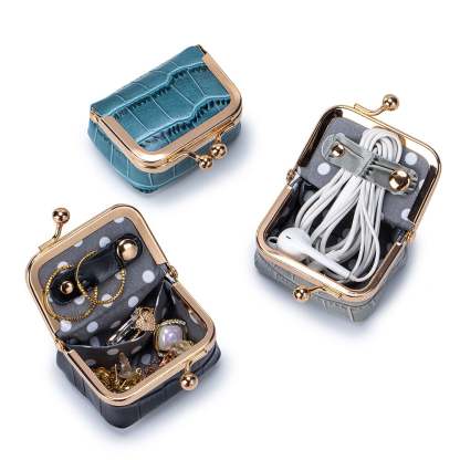 🐊 Genuine Leather Crocodile-Pattern Mini Jewelry Case 1