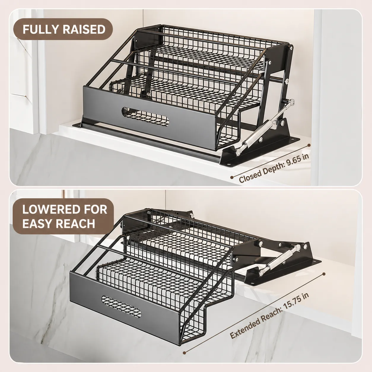 3-Tier Pull-Down Cabinet Spice Rack