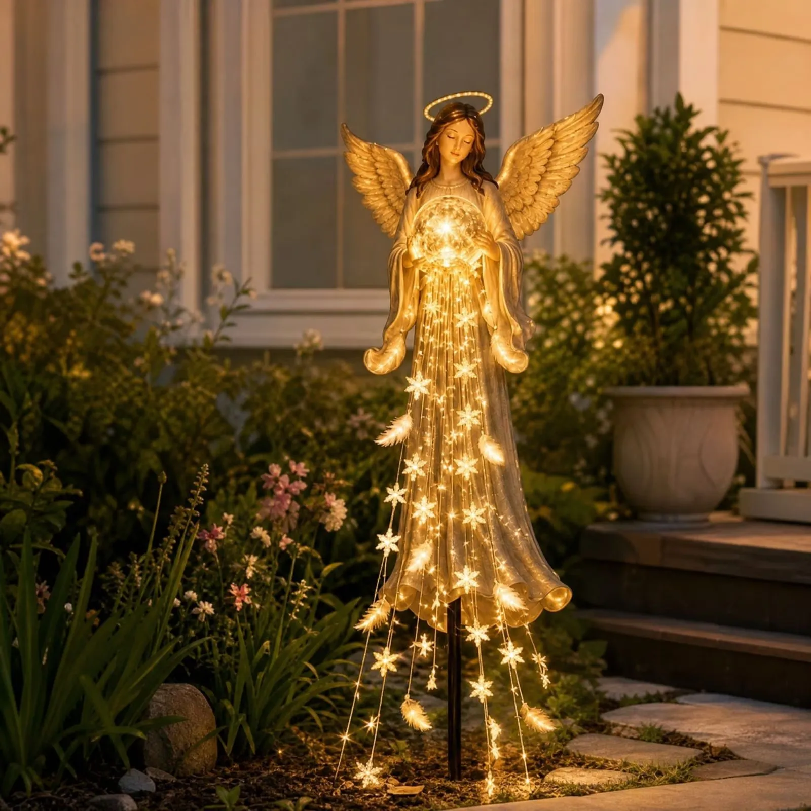 Angel Blessing Solar Garden Light