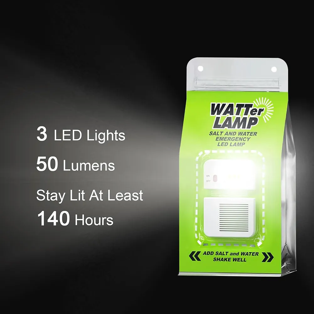 Salt Water Emergency Lamp: Lighting your home instantly with just water and salt, no batteries or charging required. 🧂💡