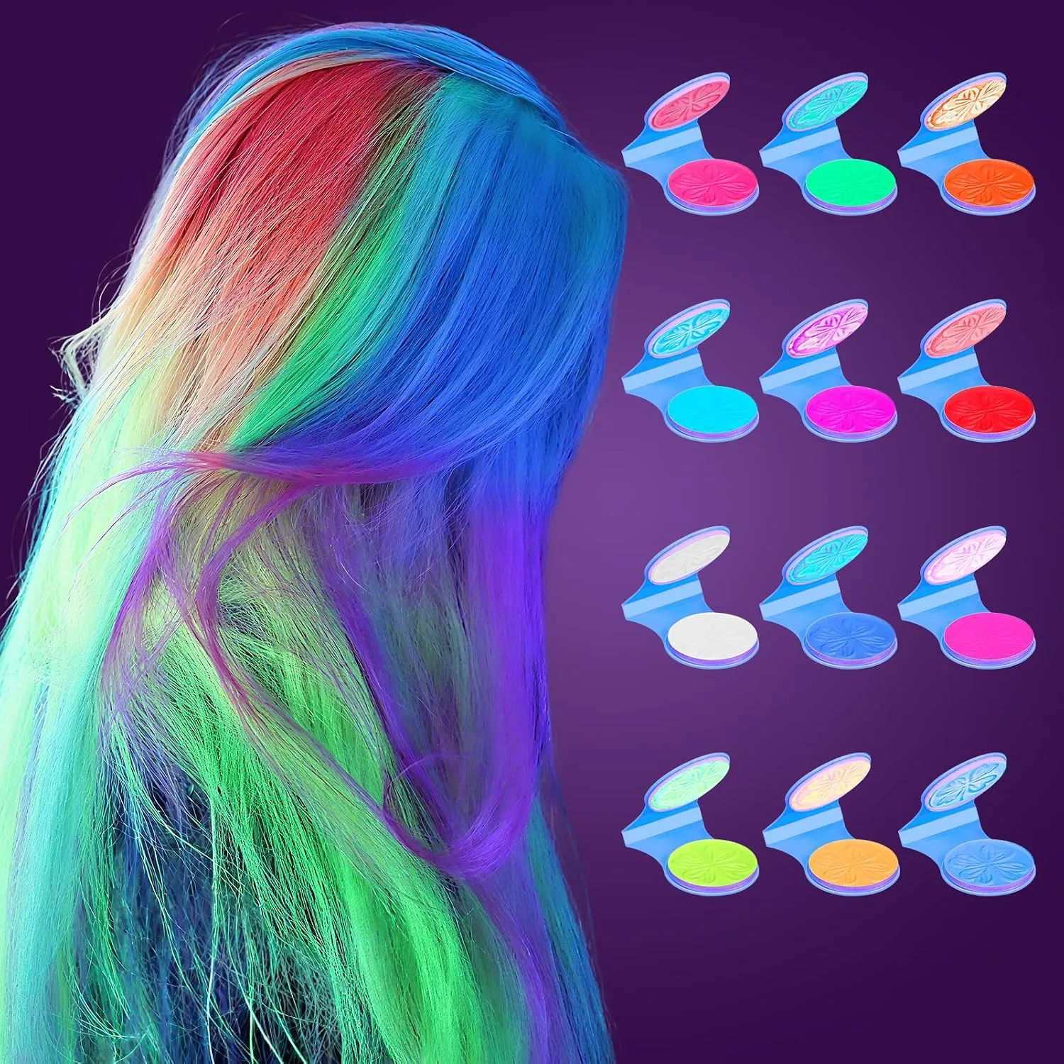 12-Color Temporary Hair Chalk Set