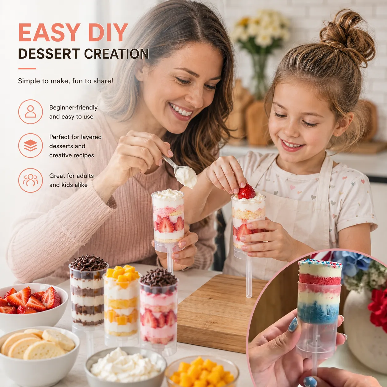 🍰 Push Pop Dessert Containers