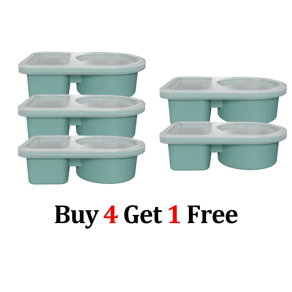 🥗Reusable Silicone Snack Box – Double Compartment Mini Food Storage Container