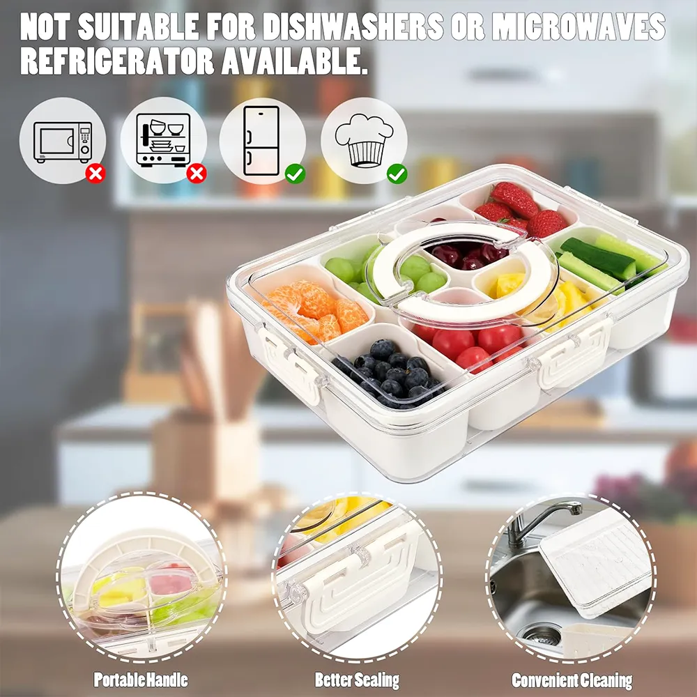 🍓 Snackle Box Container with Lid & Handle