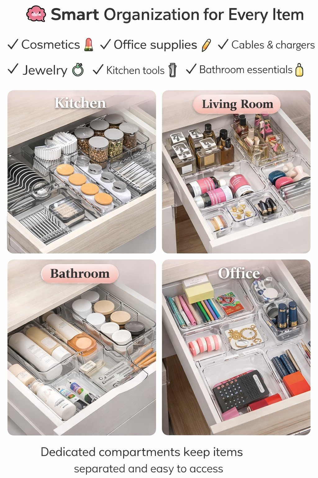 🧩 Expandable Drawer Organizer