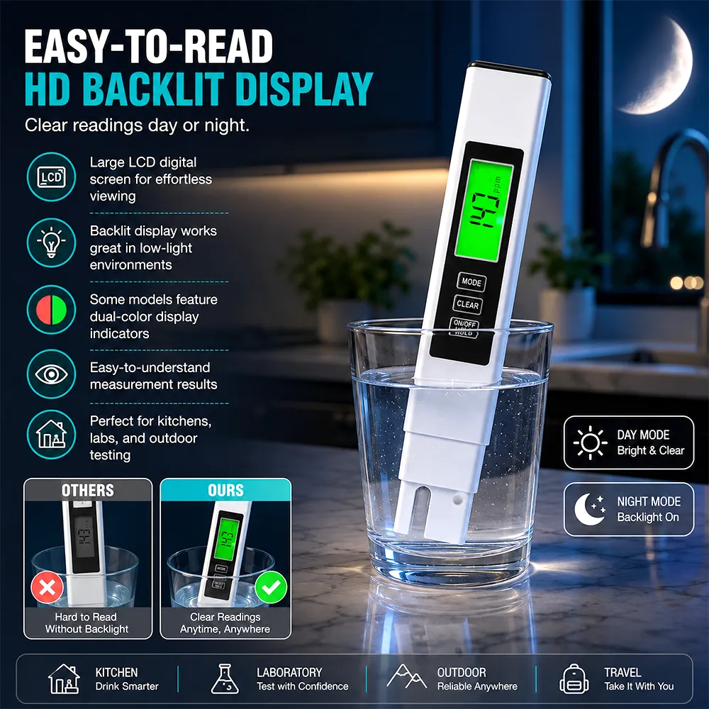 💧🔬Water Quality Tester – Accurate Digital TDS Meter for Drinking Water, Hydroponics & Aquariums