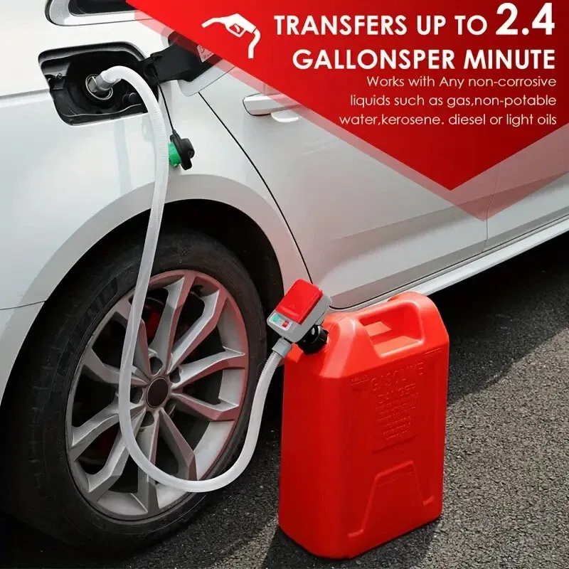Electric Fuel Transfer Pump:⛽  Stop lifting heavy, back-breaking gas cans; transfer fuel to your lawn mower or vehicle with a simple flip of a switch. 💪