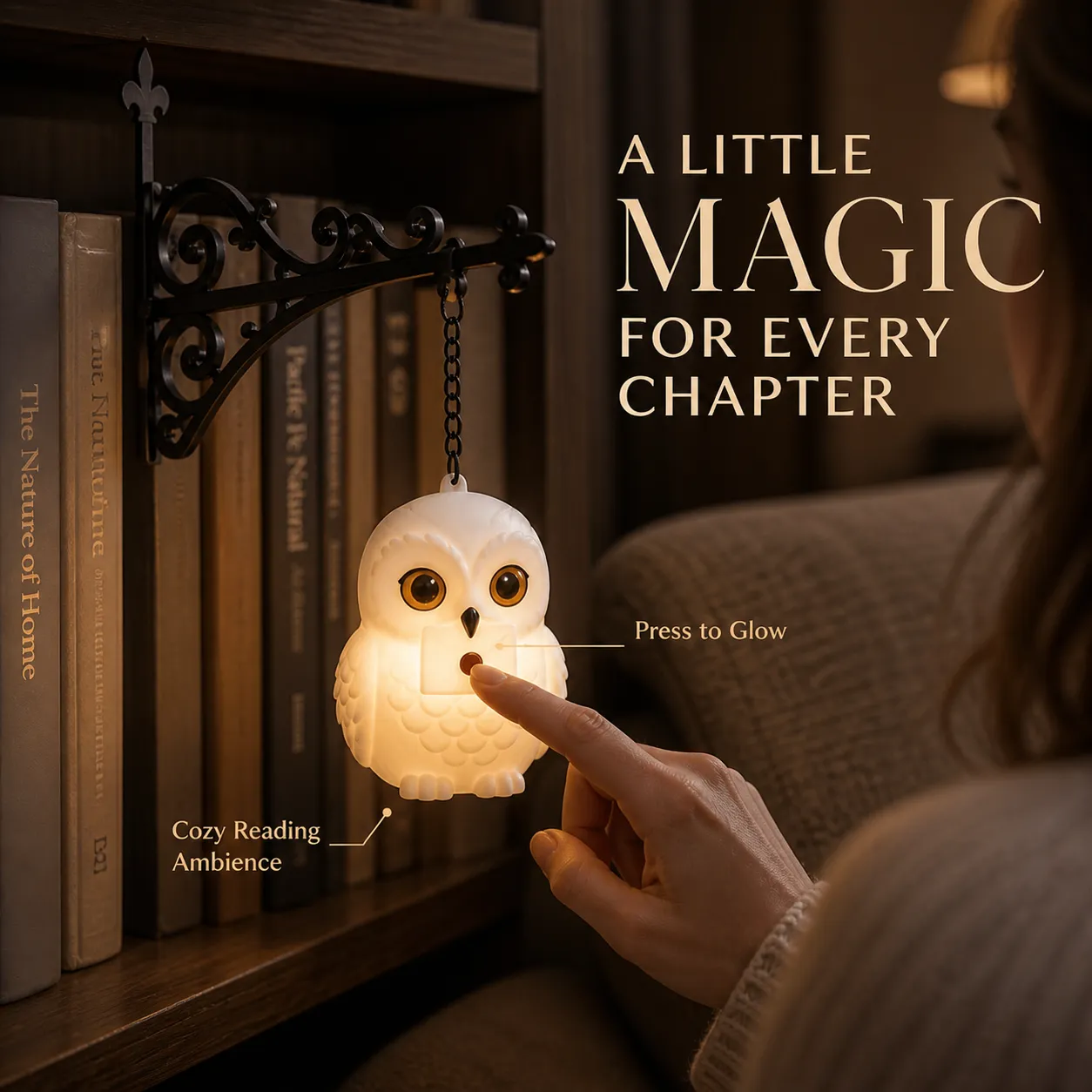 Enchanted Hanging Animal Bookshelf Light