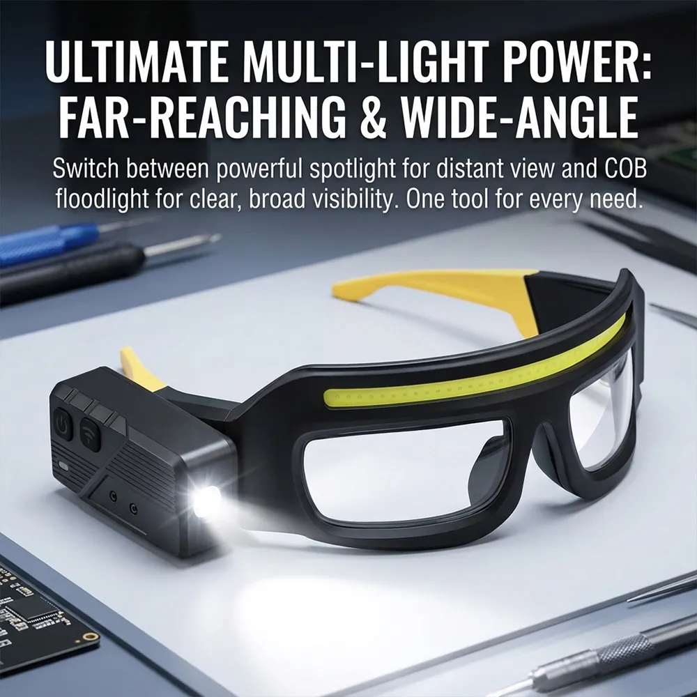 Multifunctional Glasses Light: Read small print or perform delicate repairs hands-free with bright, targeted LED illumination. 👓