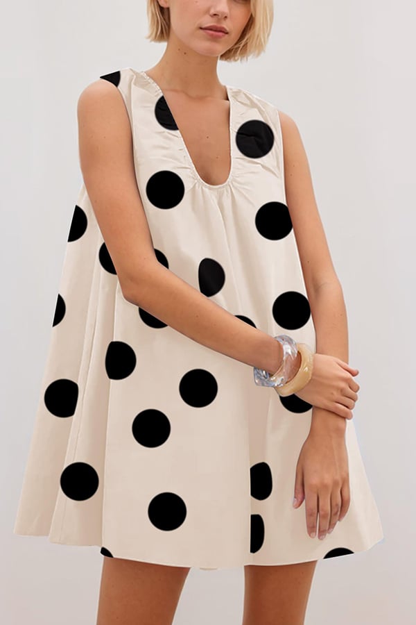 Women’s Sleeveless Bubble Hem Mini Dress with Pockets
