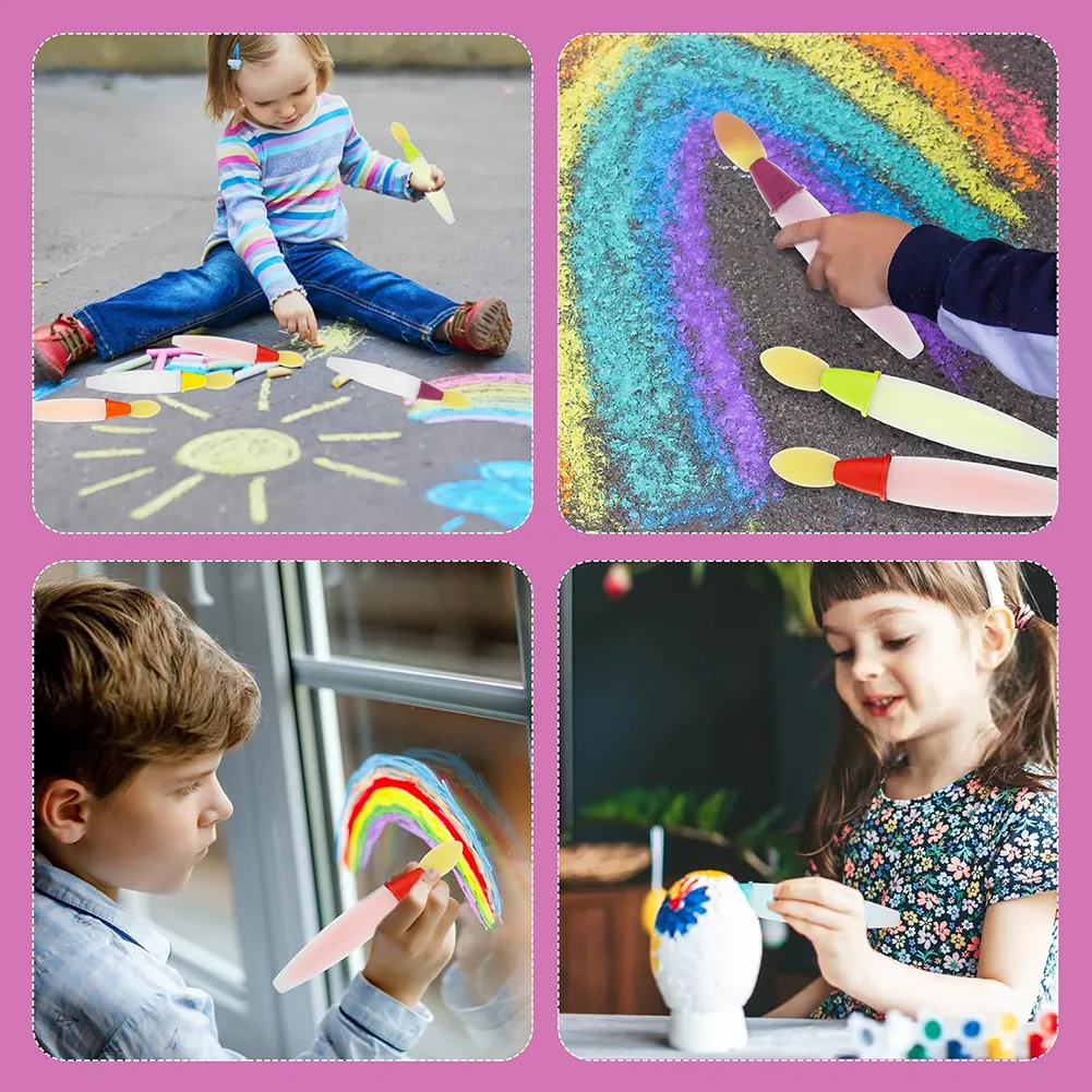 🎨 Washable Watercolor Chalk Pens Set (6 Pack)