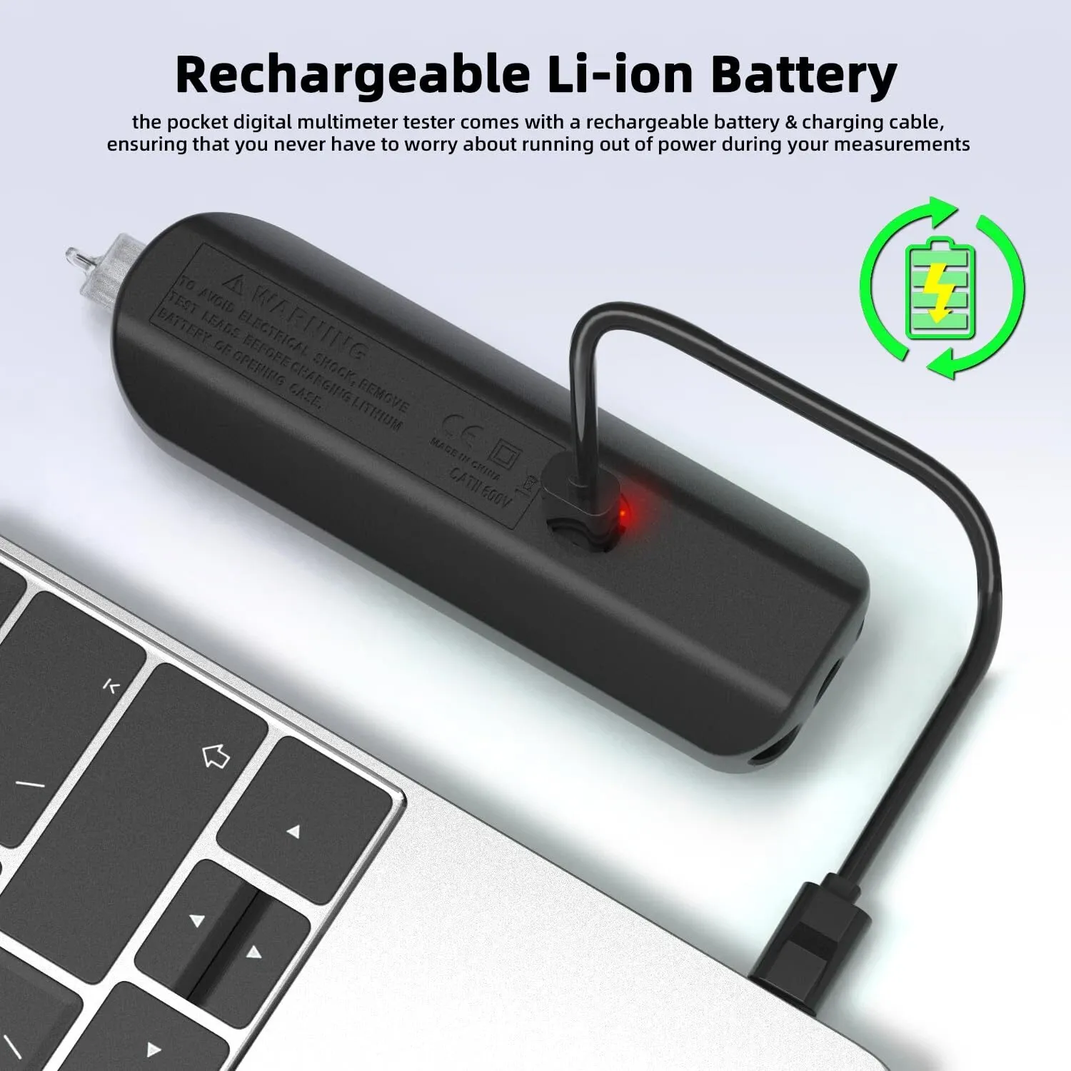 Smart Pen Multimeter with Auto Detection & Color Alerts