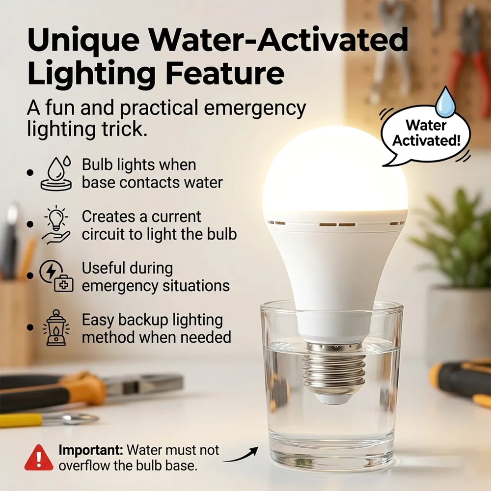 💡🔋Rechargeable Emergency Light Bulb with Backup Power