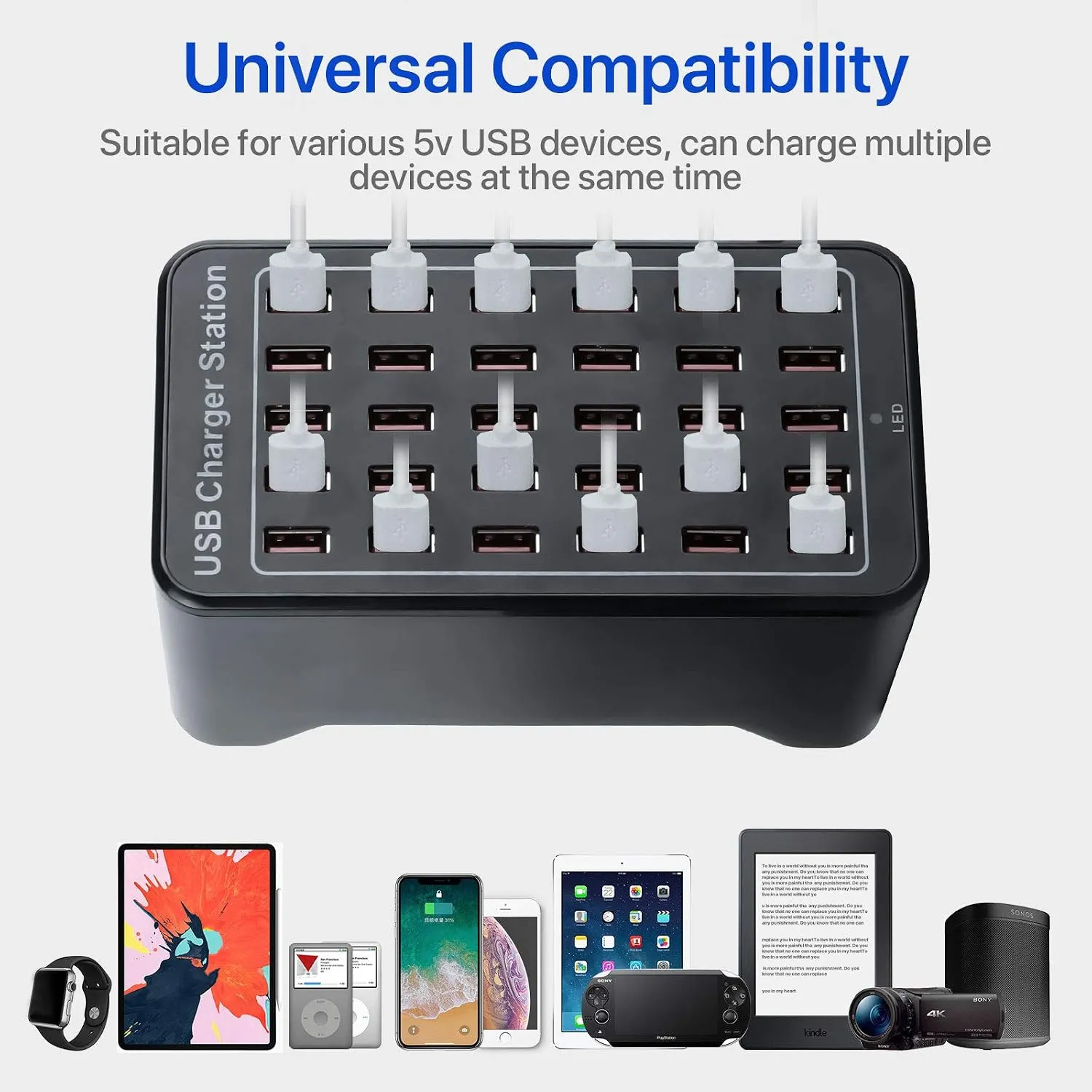 150W 30-Port Smart USB Charging Station