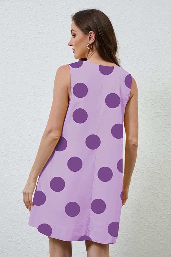 Women’s Sleeveless Bubble Hem Mini Dress with Pockets