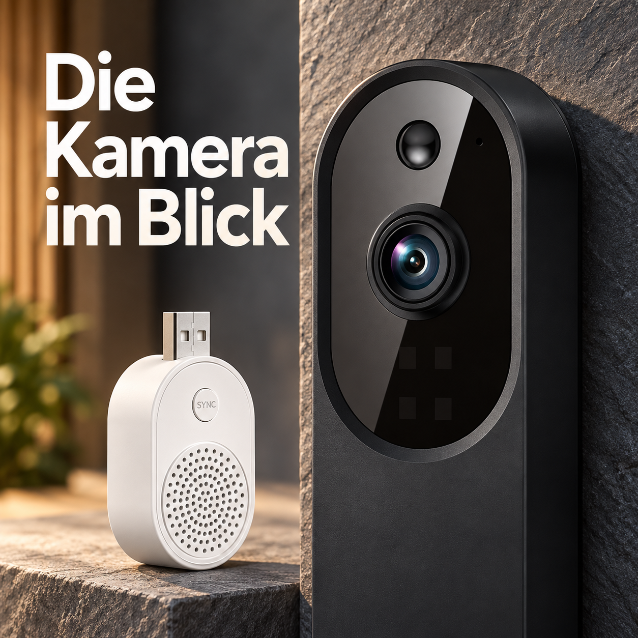 Nahansicht des oberen Kamerabereichs der schwarzen M50