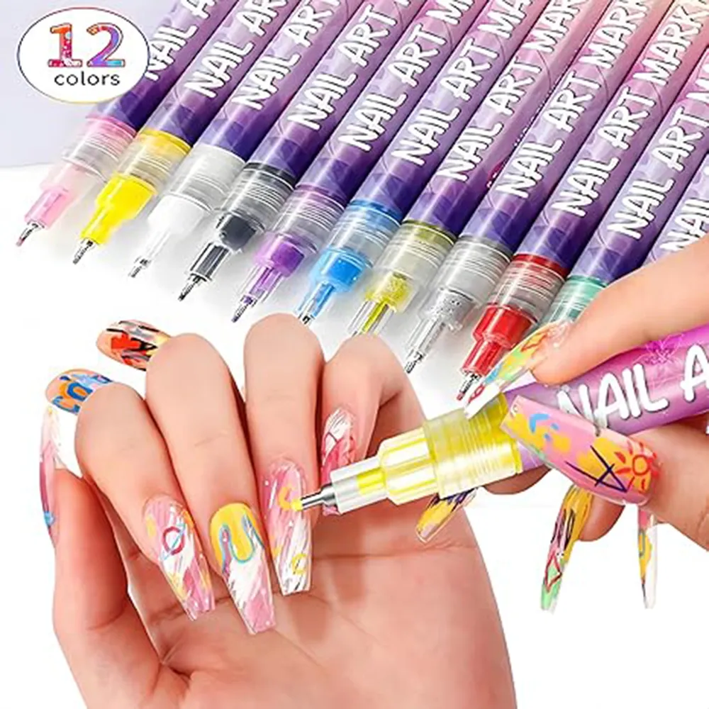 Nail Art Pen Set: Create professional, salon-style designs at home with the precision of a fine-tip pen. 💅