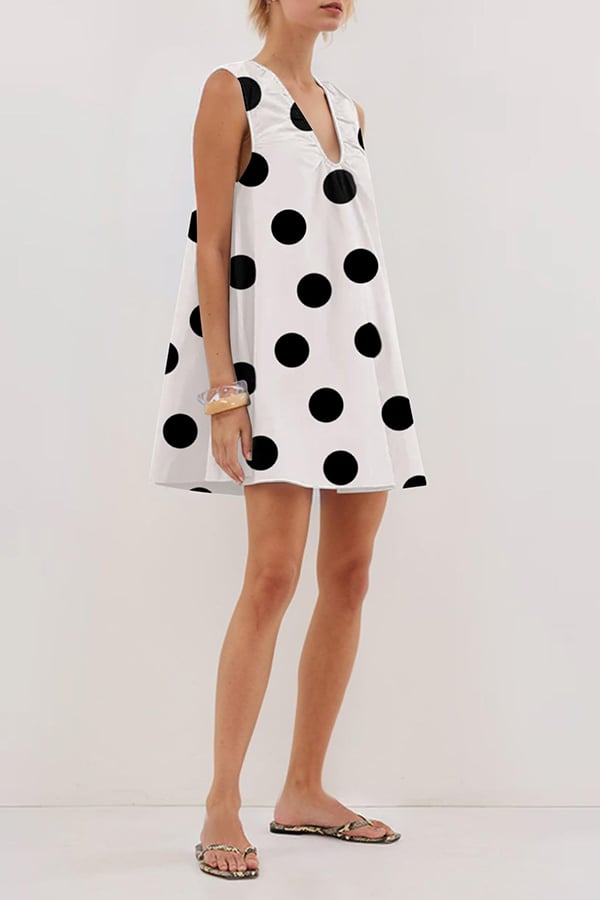 Women’s Sleeveless Bubble Hem Mini Dress with Pockets