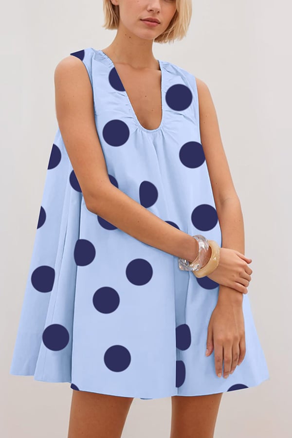 Women’s Sleeveless Bubble Hem Mini Dress with Pockets