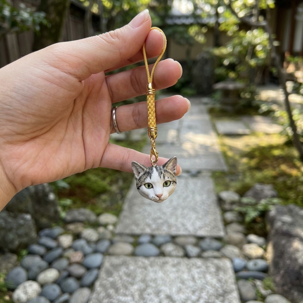 Personalized phone straps, customizable pet pendants, dog and cat portrait phone charms, commemorative gifts, and the perfect present for pet lovers.