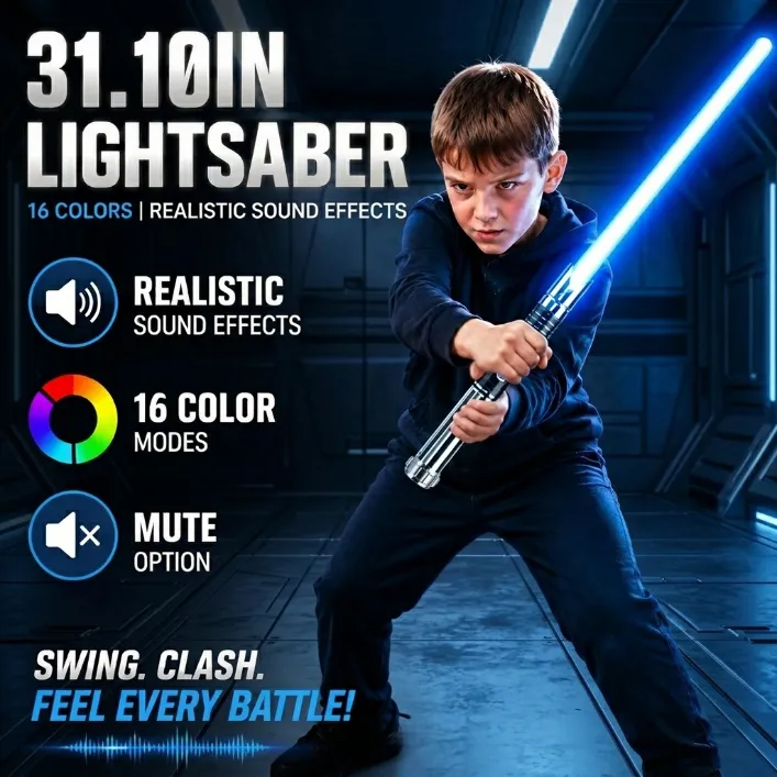 ⚔️ Ultimate 16-Color Lightsaber Experience