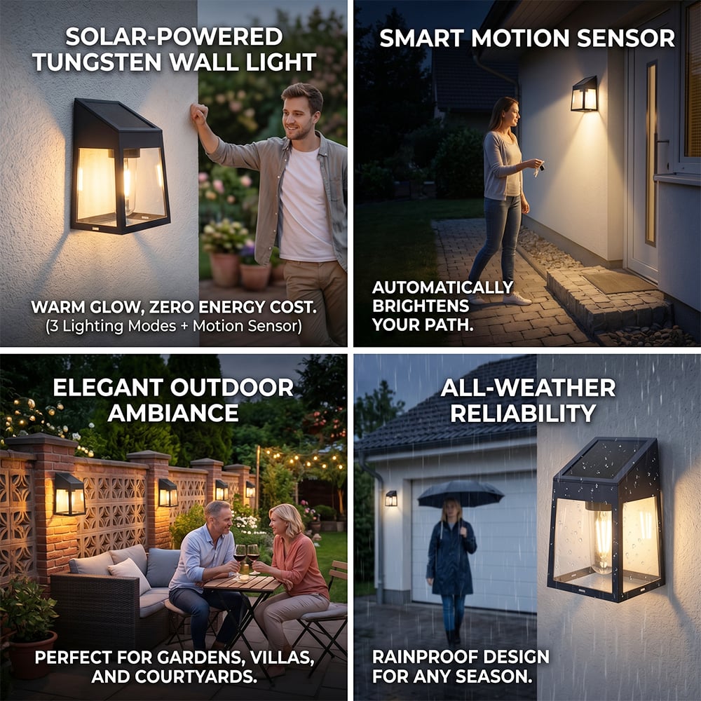 Solar-Wandleuchten im 2er-Set