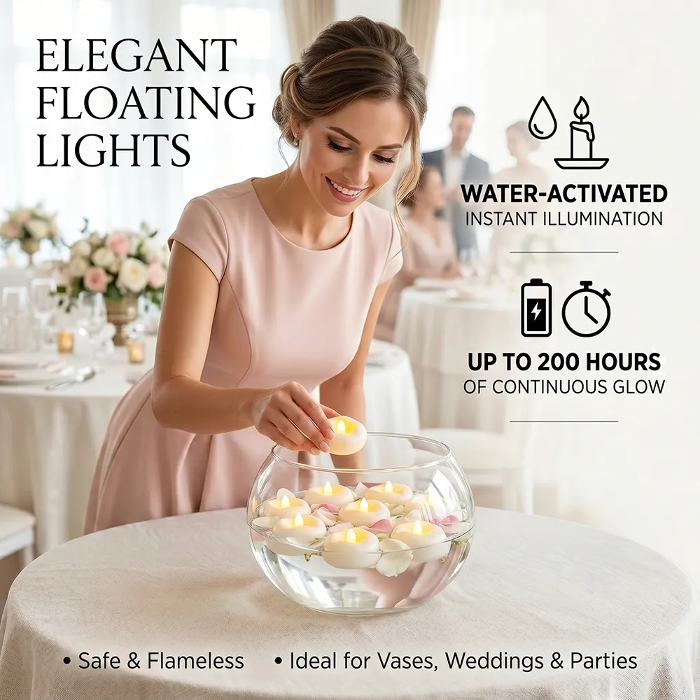 Reusable LED floating candle design